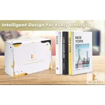 MABARA Decorative Books – 3-Pcs Set New York, Miami, Los Angeles Coffee Table Books – Decorative Books for Living Room, Home Decor, Coffee Table, Bookshelf – Boho Modern Hardcover Display Books