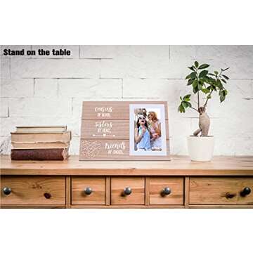 NZY Cousins Birthday Graduation Christmas Gift - Unique Wooden Picture Frame