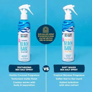 Not Your Mother's Beach Babe Sea Salt Spray (3-Pack) - 8 fl oz - Texturizing Spray for Tousled Hair - Add Texture and Grit to Hair with a Matte Finish