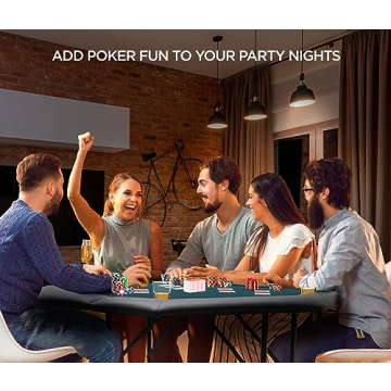 ZivPlay Foldable Poker Table for 8 Players - Compact & Stylish