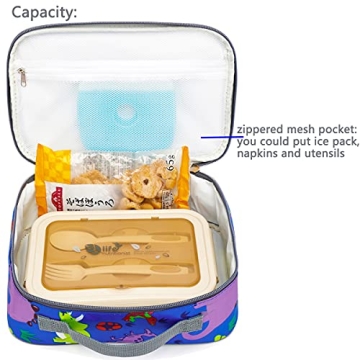 FlowFly Kids Insulated Lunch Bag for School and Outdoors