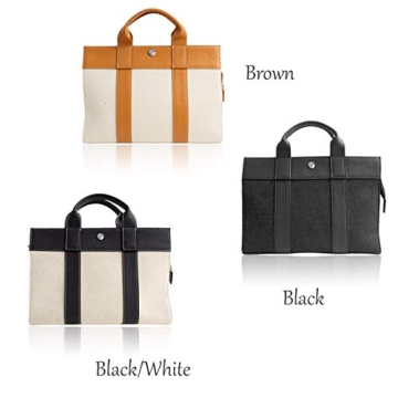 MALTA Genuine Leather Canvas Mini Tote Bag for Women