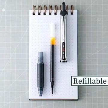 Pilot, Precise V5 RT Refillable & Retractable Rolling Ball Pens, Extra Fine Point 0.5 mm, Black, Pack of 6