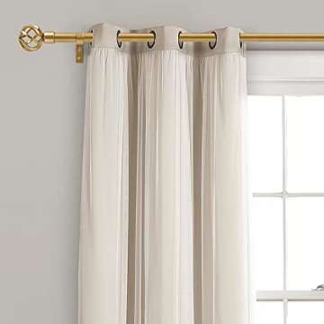 Oneach Adjustable Curtain Rod 48''-84'' for All Curtains