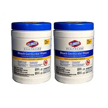 Clorox 30577 Healthcare Bleach Germicidal Wipe, 150 Count (2 Containers)