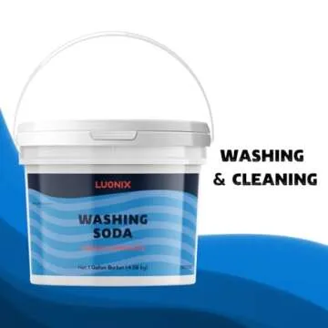 Luonix Washing Soda, 1 Gallon Bucket, Sodium Carbonate, Soda Ash, Laundry Additive