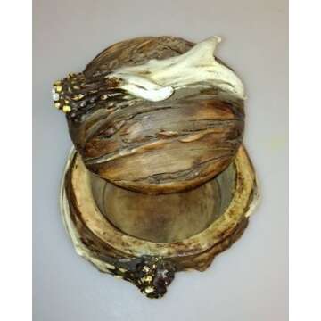 HOUSEOFGIFTS Antler Décor Trinket Box