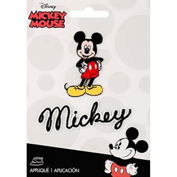Wrights Products Disney Iron-On Mickey Mouse Body with Script Applique