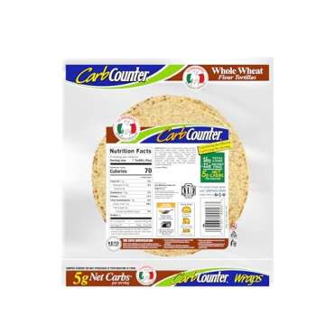 La Banderita® Carb Counter Whole Wheat Flour Tortillas – 70 Calories, Keto Certified, 4 Pack Case