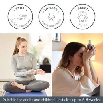 Scentered Aromatherapy Balm Stick Duo for Sleep & Meditation - Roll On Essential Oil Blends of Oud, Lavender, Ylang Ylang - Valentines Day Gifts for Her - Sleep Well & Escape