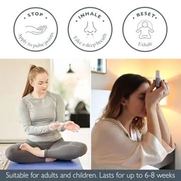 Scentered Aromatherapy Balm Stick Duo for Sleep & Meditation - Roll On Essential Oil Blends of Oud, Lavender, Ylang Ylang - Valentines Day Gifts for Her - Sleep Well & Escape