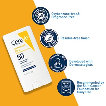 CeraVe Mineral Sunscreen Stick SPF 50 for Easy Protection