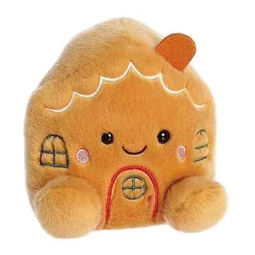 Aurora® Adorable Palm Pals™ Darlene Gingerbread House™ Stuffed Animal - Pocket-Sized Fun - On-The-Go Play - Brown 5 Inches