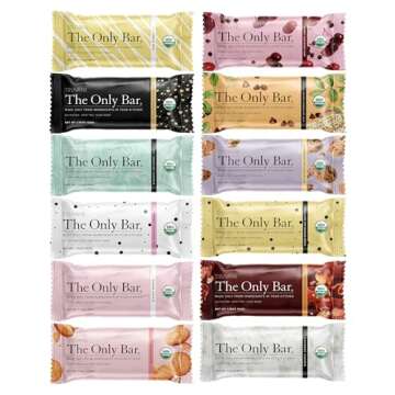 Truvani Plant Based Snack Bars | Variety 12 Pack | 5-8g Protein | USDA Organic and Vegan | The Only Bar | Dairy, Soy, and Gluten Free | Individually Wrapped