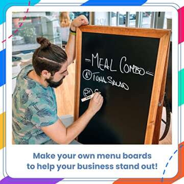 Chalkola White Chalk Markers - Versatile Erasable Ink Set