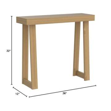 Plank+Beam Solid Wood Console Table, 36 Inch, Sofa Table, Narrow Entryway Table for Hallway, Behind ...