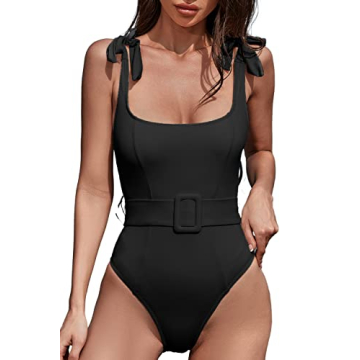 Stylish QINSEN Women's One Piece Swimsuit with Adjustable Straps