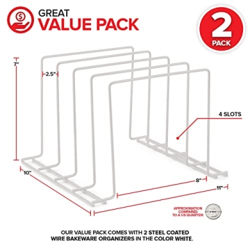Steel Baking Pan Organizer Rack - Perfect for Kitchen Storage