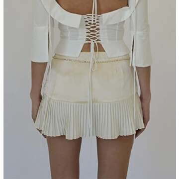 Women Low Waist Mini Skirts for Retro Aesthetic Style