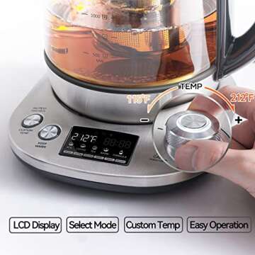Mecity Electric Tea Kettle - 9 Preset Brewing Functions