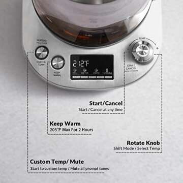 Mecity Electric Tea Kettle - 9 Preset Brewing Functions