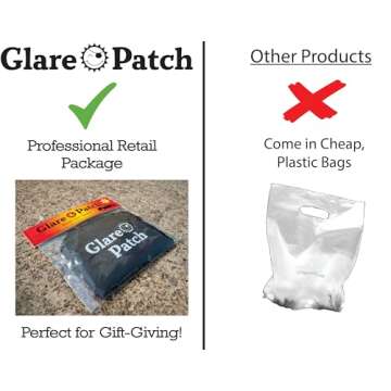 The Glare Patch - The Original Miniature Static Cling Window Shade. Pack of 2! Sun Shade for Your Side Window and Light Glare