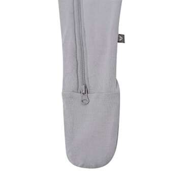KYTE BABY Unisex Zipper Closure Footies, Rayon Made From Bamboo (0-3 Months, Storm)