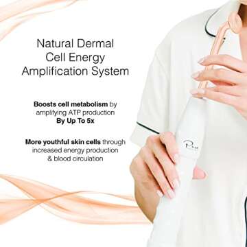 NuDerma Portable Handheld High Frequency Skin Therapy Wand Machine w/Neon – Anti-Aging - Skin Tightening - Wrinkle Reducing - Dark Circles – Clarifying - Hair & Scalp Stimulator