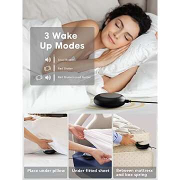 Extra Loud Vibrating Alarm Clock for Heavy Sleepers
