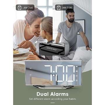 Extra Loud Vibrating Alarm Clock for Heavy Sleepers