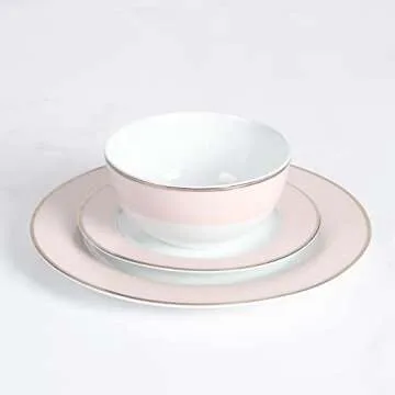Elegant Martha Stewart Dinnerware Set with Gold Rim
