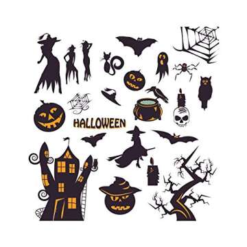 WOCRAFT 200g Craft Supplies Antique Silver Halloween Charms Pendants for Jewelry Making Findings Crafting Accessory for DIY Necklace Bracelet (M213)