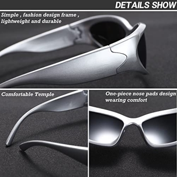Trendy GUVIVI Wrap Around Fashion Sunglasses for Everyone
