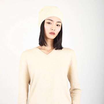 WaySoft Pure 100% Cashmere Beanie for Women in a Gift Box, Oversized Women Beanie Hat, Bring Warm an...