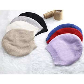 WaySoft Pure 100% Cashmere Beanie for Women in a Gift Box, Oversized Women Beanie Hat, Bring Warm and Luxury to Your Loved Ones, Perfect (White)