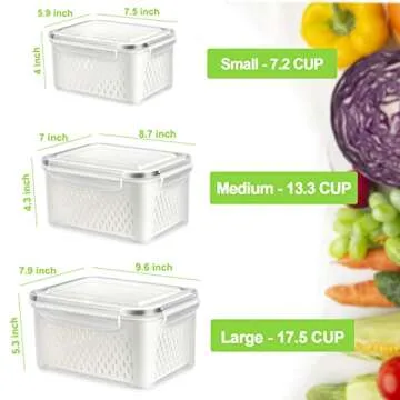 TBMax Produce Saver Containers - Airtight & Organized