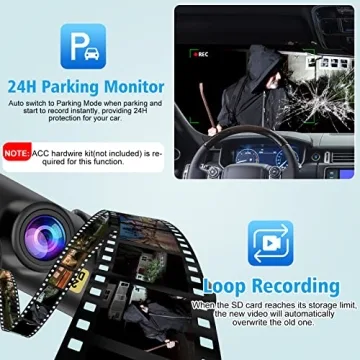 2K Dash Cam with 64GB SD Card for Enhanced Protection