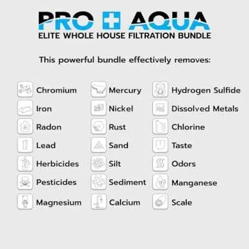 PRO+AQUA Elite 5-Stage Whole House Water Softener and Filter Bundle System for Well Water | Reduces Heavy Metals, Iron, Sulfur, Sediment, Chlorine, and More | Ideal for 3-4 Bathrooms (3 System Bundle)