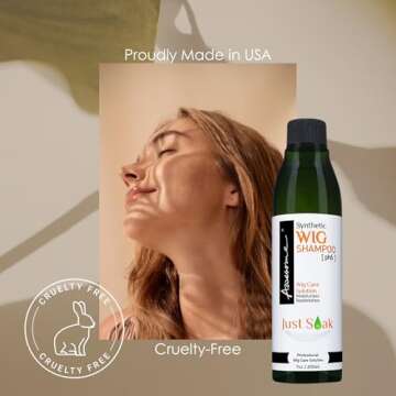 Awesome Synthetic Wig Shampoo, pH6, Detangle and Anti-Frizz, Adds Body & Volume, Hydrates & Moisturizes, Promotes Silkiness & Shine, Easy Combing, Contains Coconut Oil,7 fl oz