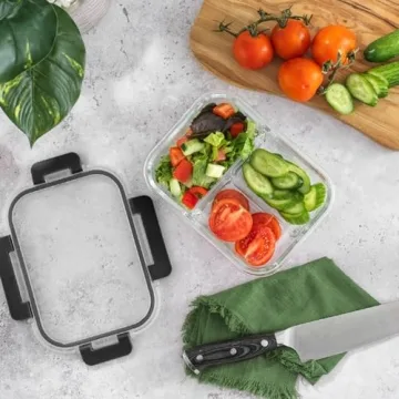 JoyJolt 5-Pack Glass Meal Prep Containers Set