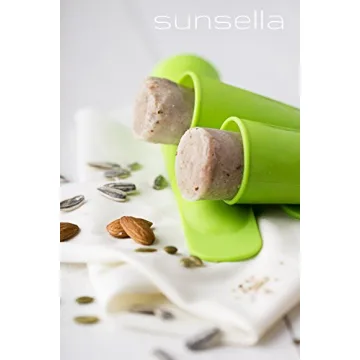 Sunsella Bright Silicone Popsicle Molds Set with Lids