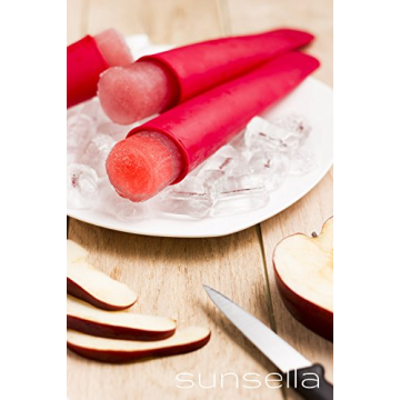 Sunsella Bright Silicone Popsicle Molds Set with Lids