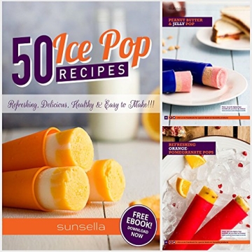 Sunsella Bright Silicone Popsicle Molds Set with Lids