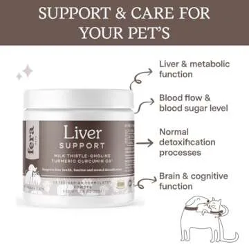 Fera Pet Organics Liver Supplement for Dogs & Cats - Vet Created - Pet Liver & Detox Function – Mi...