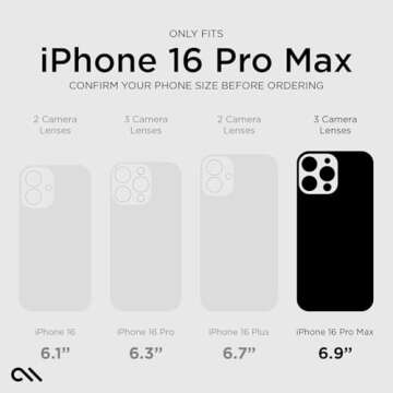 Case-Mate iPhone 16 Pro Max Case [Compatible with MagSafe] Tough Shockproof Phone Case with 16ft D3O...