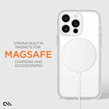 Case-Mate iPhone 16 Pro Max Case [Compatible with MagSafe] Tough Shockproof Phone Case with 16ft D3O Drop Protection - Premium Rugged Cover for iPhone 16 Pro Max - Clear