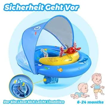 LAYCOL Baby Pool Float with Sun Protection Canopy and Toys