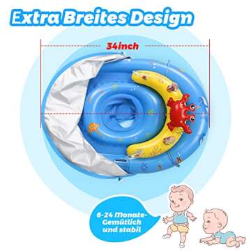 LAYCOL Baby Pool Float with Sun Protection Canopy and Toys