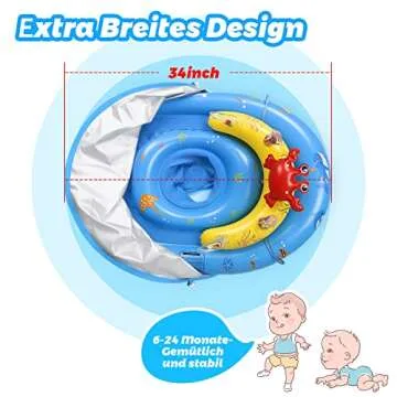 LAYCOL Baby Pool Float with Sun Protection Canopy and Toys