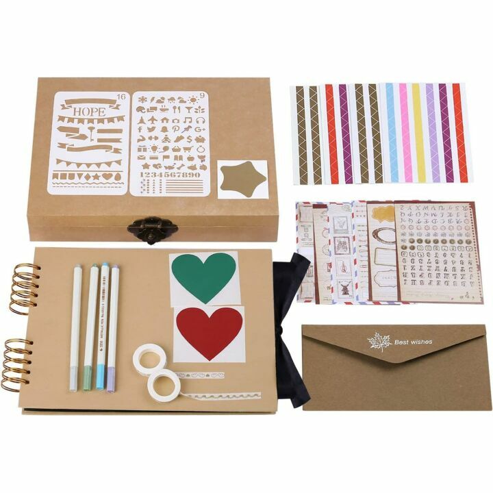 Handmade Scrapbook - 80 Black Pages DIY Album Set